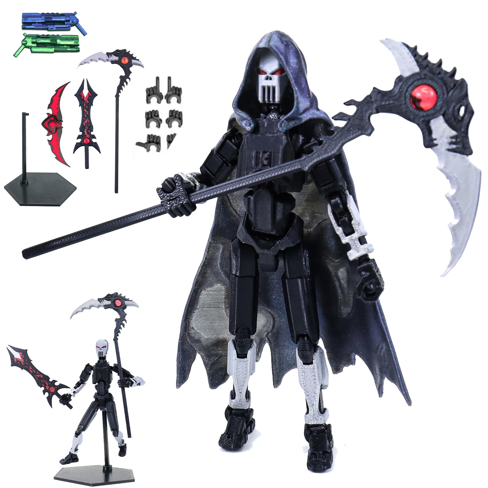 Amazon.com: MIGESS T13 Action Figure Set, Skeleton Robot, with